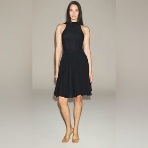 SKIMS Milky Sheer High Neck Midi Dress in Obsidian Size Medium NWT